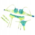 Miniatyrbillede 6 af 8: Sexet Lingeri Sæt Sexede Bælter Thongs Blonde Grøn M