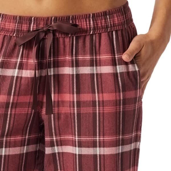 Långa pyjamasbyxor för kvinnor - SCHIESSER - Mix & Relax - Kopparfärgad - Tillverkad av mjuk flanell