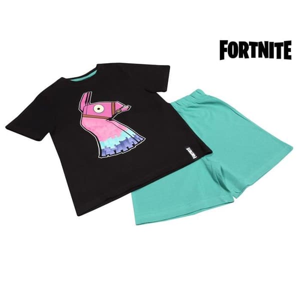 Fortnite - FOR90003BSN41 - Glow in The Dark Jungen-kurzpyjama-set Schwarz Boy's Short Pyjamas Set