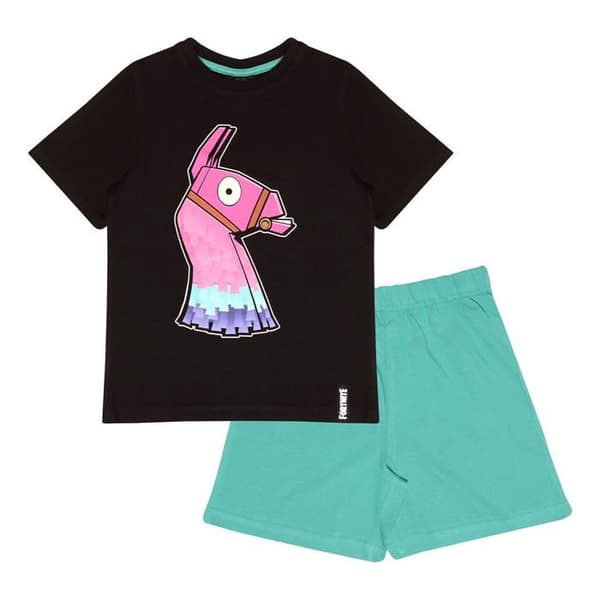 Fortnite - FOR90003BSN41 - Glow in The Dark Jungen-kurzpyjama-set Schwarz Boy's Short Pyjamas Set