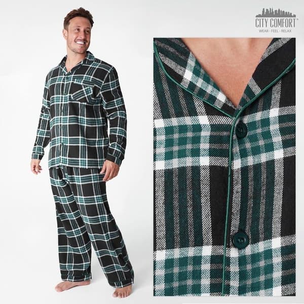 Pyjamas - nattlinne Citycomfort Herr Pyjamas, Rutig Pyjamas Set