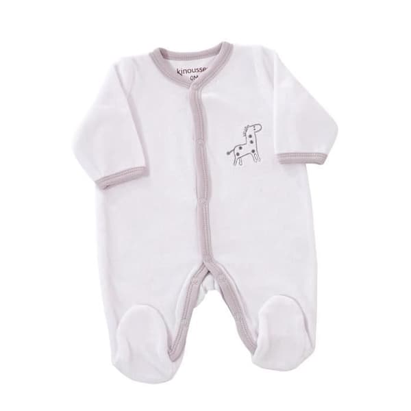 Trosset med födelse - TRE KILOGRAM SJU - Unisex - Byxa i velour - 6 delar - Vit