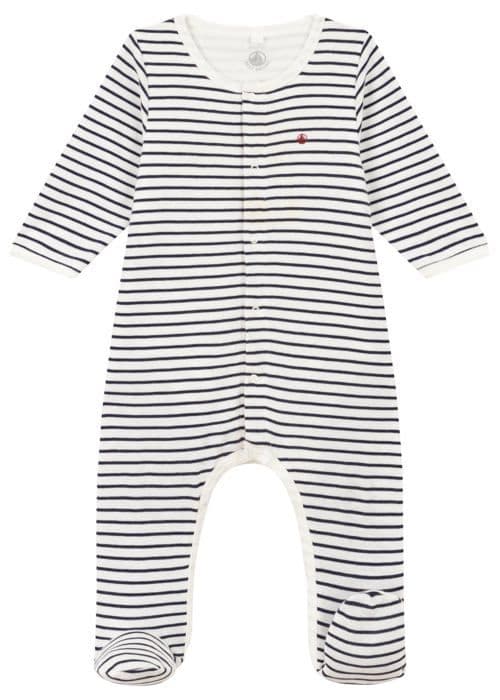 Husse för babypyjamas - pyjamaskåp Petit Bateau - A09IO - Dors Bien pyjamas, Marshmallow/Smoking, 0 Månader Mixte baby