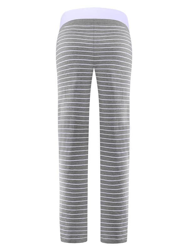 Långa mammapyjamasbyxor för kvinnor, grå
