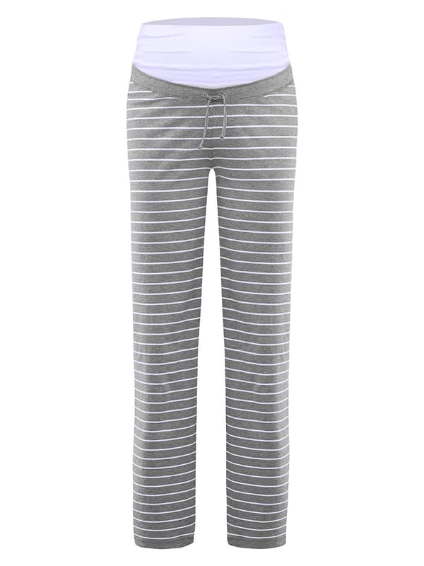 Långa mammapyjamasbyxor för kvinnor, grå