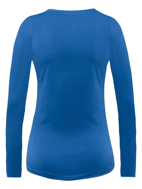 Navelknapp Maternity Dam Bomulls Pyjamas T-shirt Blå