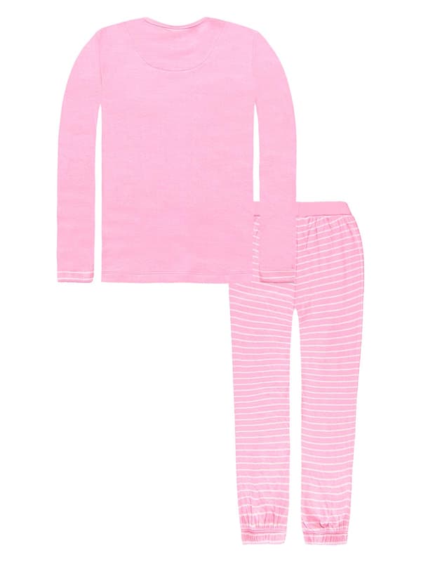 Tyttöjen kaksiosainen pyjama-setti, pinkki, Kanz