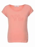 Miniatyrbild 1 av 2: Dam bomullsmamma-T-shirt laxröd navelnötsmamma