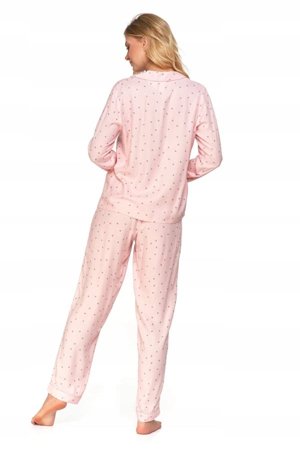 Härlig DAMPAJAMA i prickigt tvådelat långärmat MORAJ 3XL