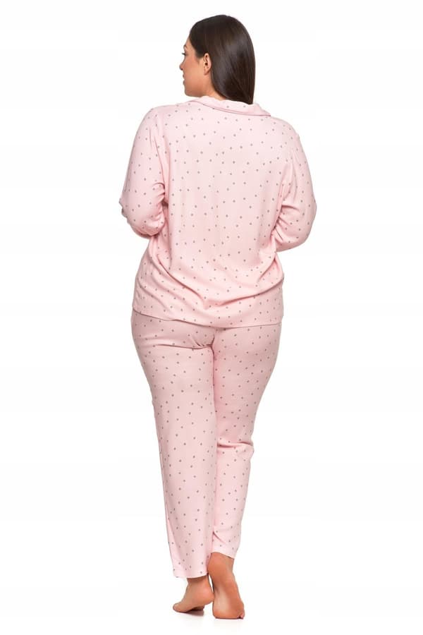 Härlig DAMPAJAMA i prickigt tvådelat långärmat MORAJ 3XL