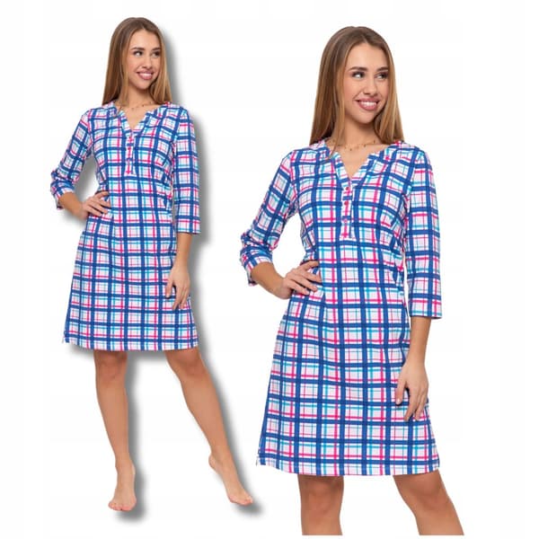 Dame natkjole pyjamas ternet 3/4 ærme elegant MORAJ - M