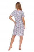 Miniatyrbild 3 av 7: Nattlinne med blommig pyjamas, kort ärm, uppknäppt, MORAJ - 3XL