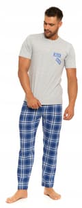 Miniatyrbild 1 av 4: Herrpyjamas med korta ärmar och långa byxor Moraj 4XL