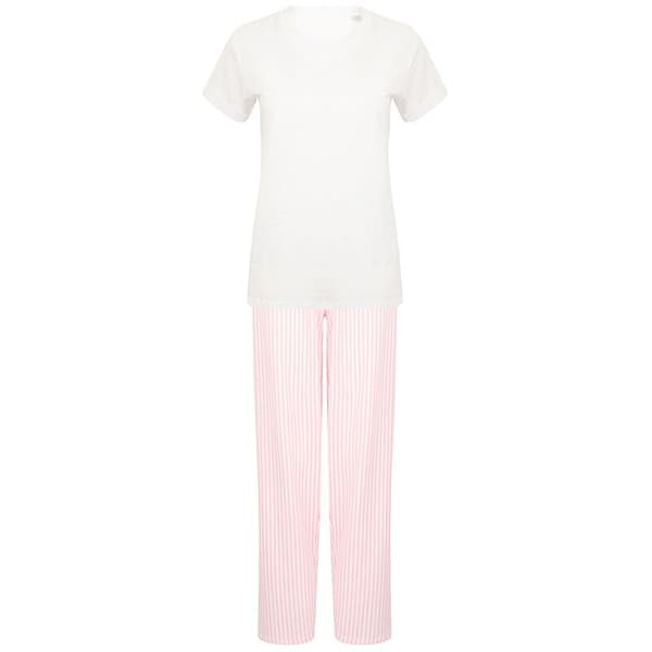 Towel City Womens/Ladies Pyjama T-Shirt And Bottoms Set