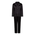 Miniatyrbillede 1 af 2: Towel City Dame/Ladies Satin lang pyjamas