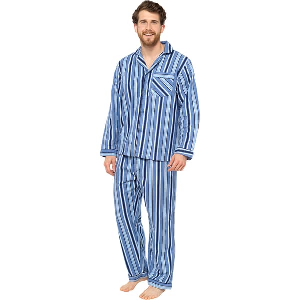 Tom Franks Stribet pyjamasæt i flannel til mænd