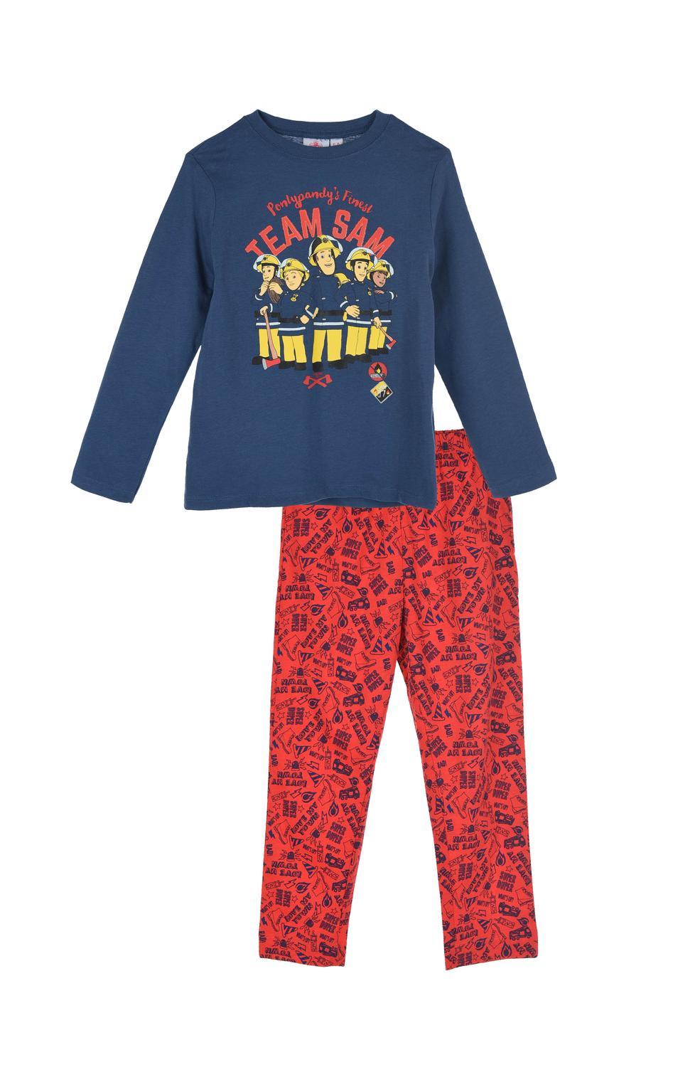 Brannmann Sam Pysjamas - Navy/Red