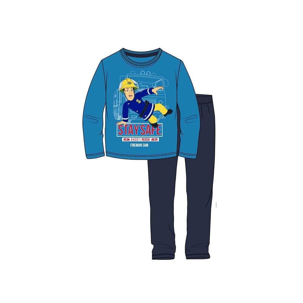Brannmann Sam "Stay Safe" Pysjamas - Swedish Blue