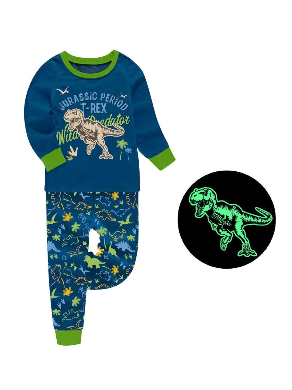 Glow in the dark Dino Tvådelad pyjamas