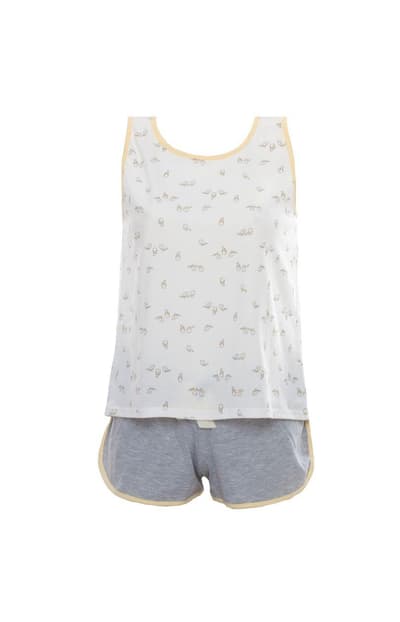 Bird pyjamas, grå hvid, L