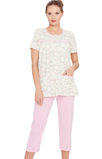 Kvinders Pyjamas 104371, Mint-Roses, L