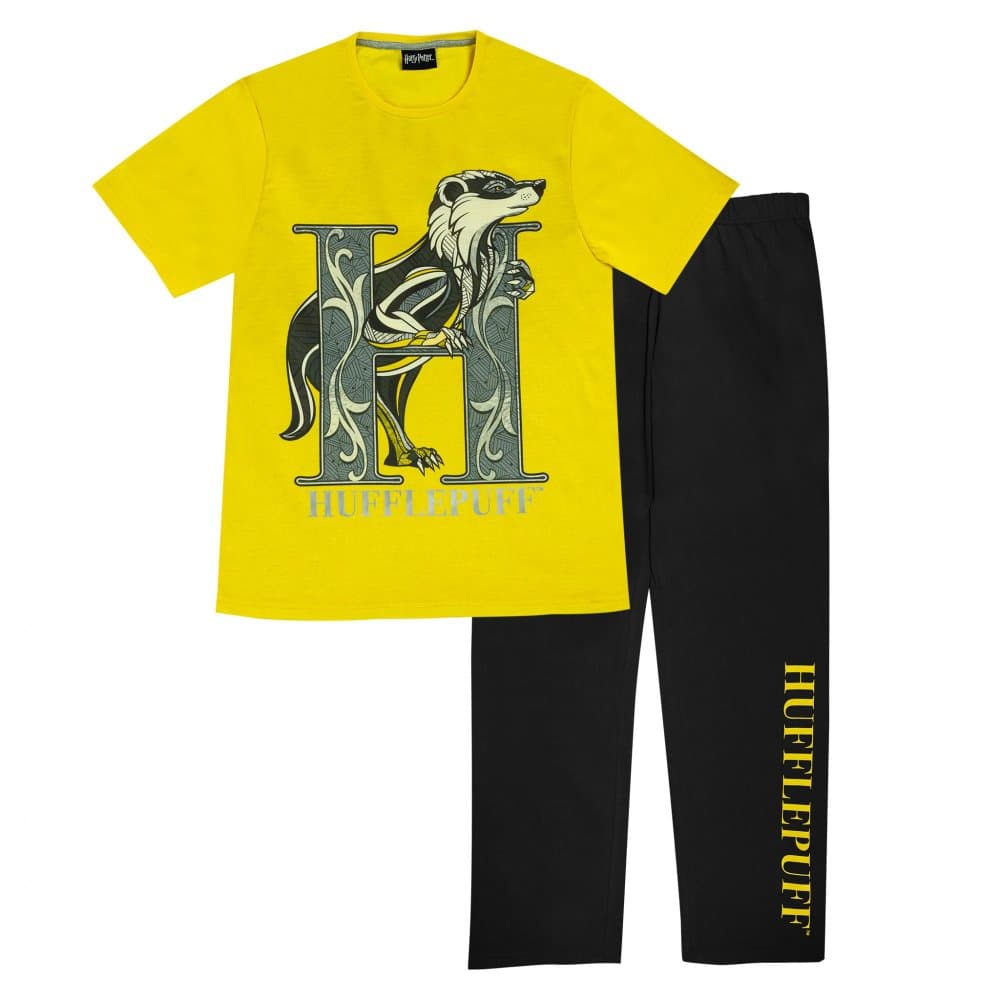 Harry Potter Hufflepuff Pyjamaset med lös passform för kvinnor/damer