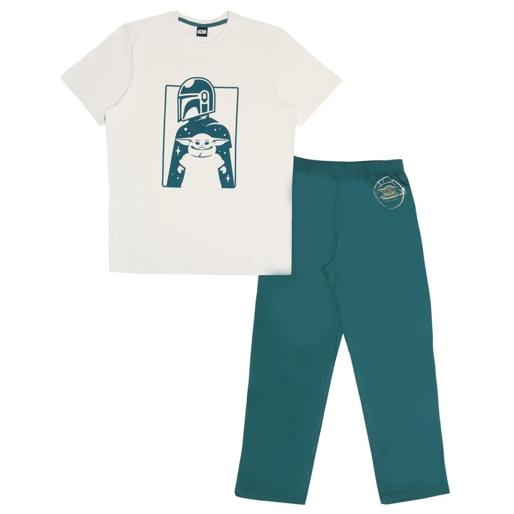 Star Wars: The Mandalorian Pyjamaset med Mando och Grogu för män