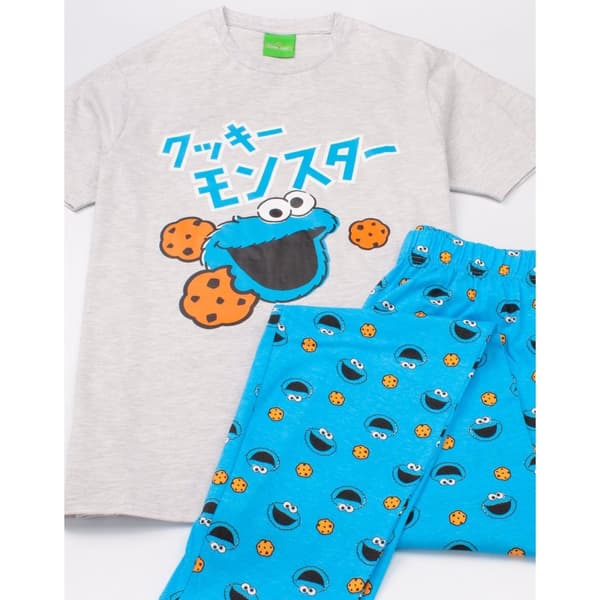 Sesame Street Cookie Monster pyjamasæt til mænd
