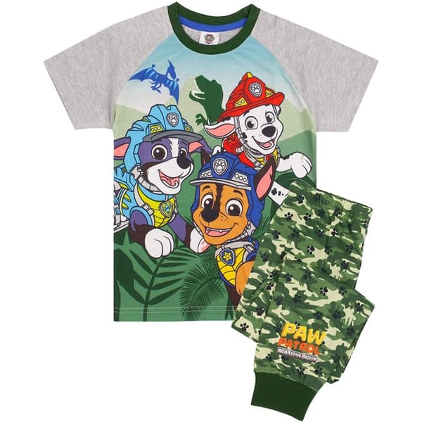 Paw Patrol Pyjamasæt til drenge Roar-Some Rescue Dinosaur Green/Grey 3-4 Years