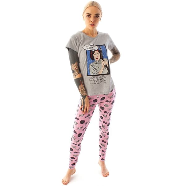 Star Wars Pyjamasæt til kvinder/damer med prinsesse Leia