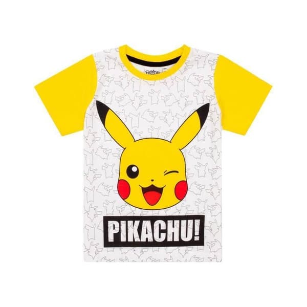 Pokemon Boys Pikachu Face Short Pyjama Set