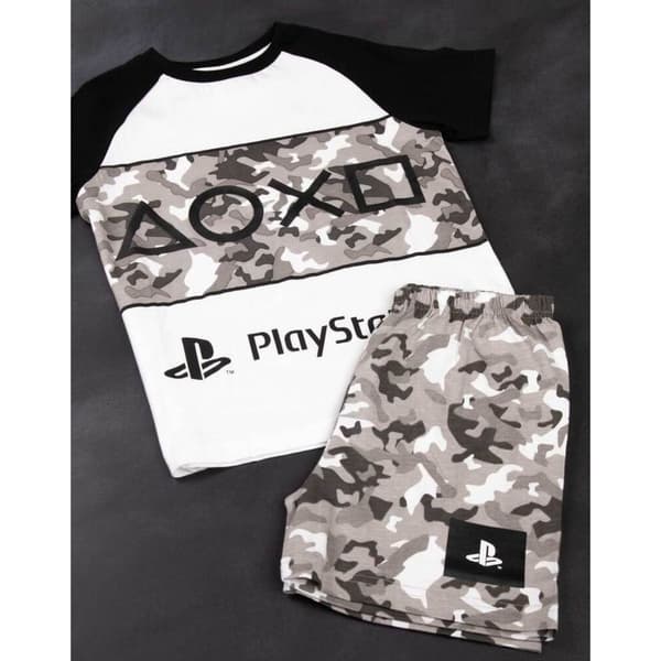 Playstation Boys Gaming Camo Short Pyjama Set