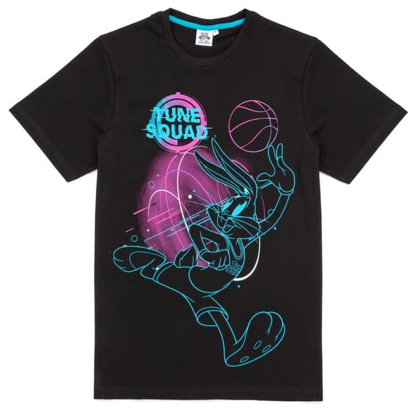 Space Jam Mens Bugs Bunny Pyjama Set Black/Vibrant Blue M