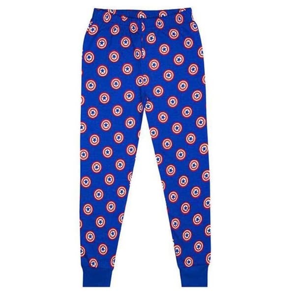Captain America Pyjamasæt med lang skjold til drenge