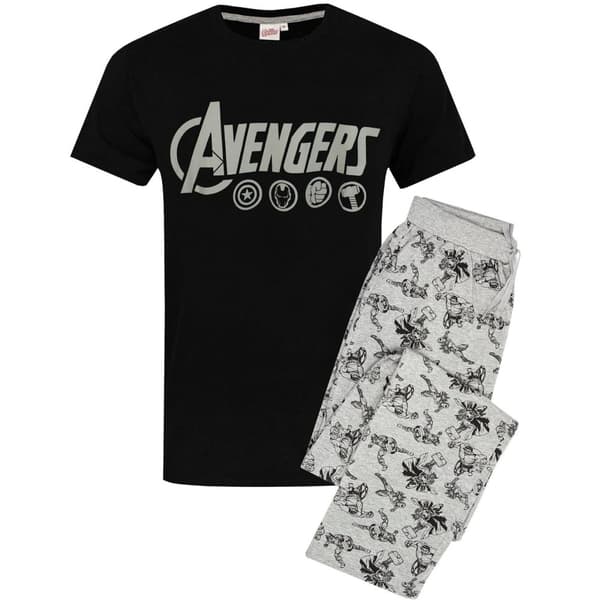 The Avengers Pyjamasæt med logo til mænd