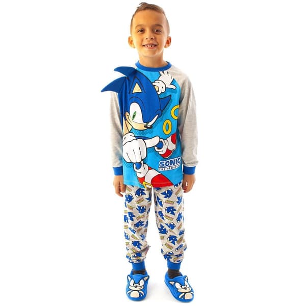 Sonic The Hedgehog Pyjamaset för barn/barn Spikes 3D Pyjamaset