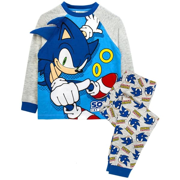 Sonic The Hedgehog Pyjamaset för barn/barn Spikes 3D Pyjamaset