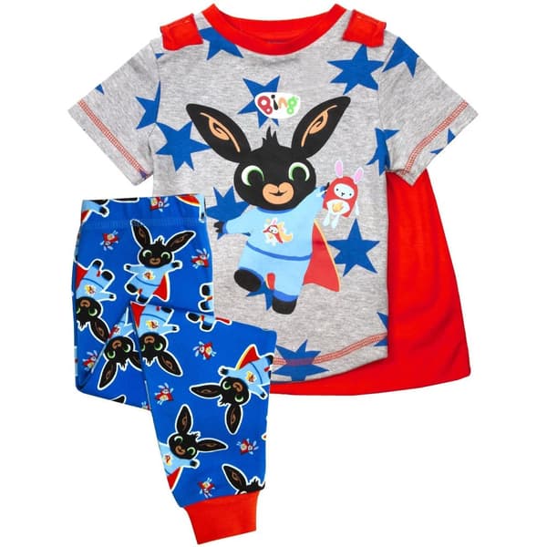 Bing Bunny Boys Long Pyjama Set Grey/Blue/Red 18-24 Months