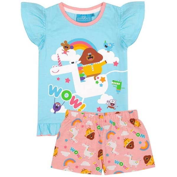Hey Duggee Pyjamasæt til piger med enhjørning med flæser