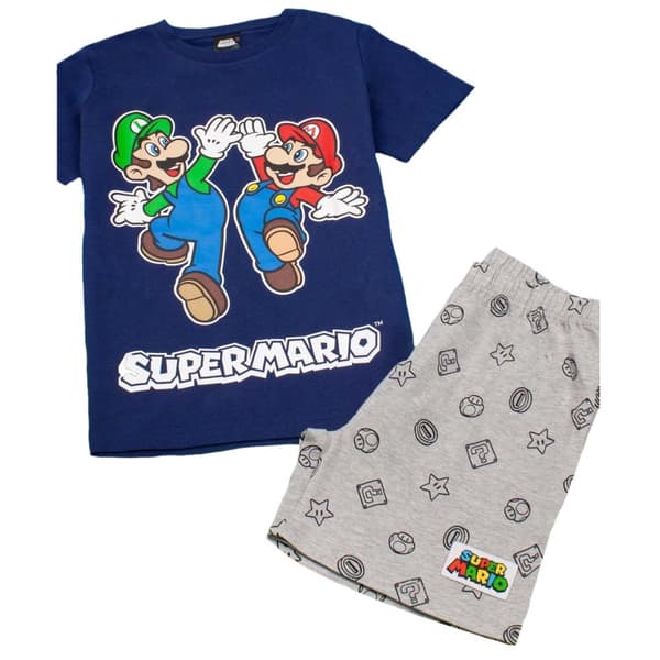 Super Mario Kort pyjamasæt til drenge