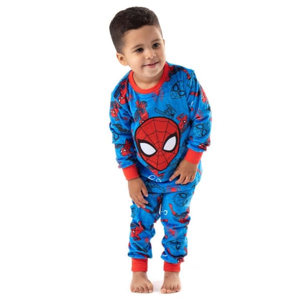 Spider-Man Børne/børn Fleece lang pyjamasæt