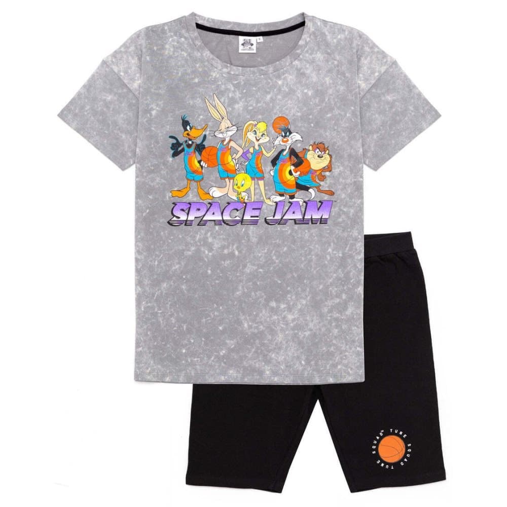 Space Jam Set med T-shirt och shorts för kvinnor och damer