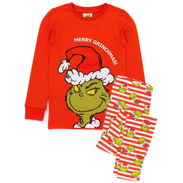 The Grinch Pyjamasæt til børn/unge med pasform til jul