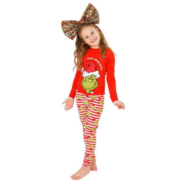 The Grinch Pyjamasæt til børn/unge med pasform til jul