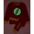 Miniatyrbild 2 av 5: The Flash Pyjamaset med logotyp som lyser i mörkret för barn/barn