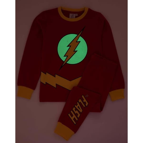 The Flash Pyjamaset med logotyp som lyser i mörkret för barn/barn