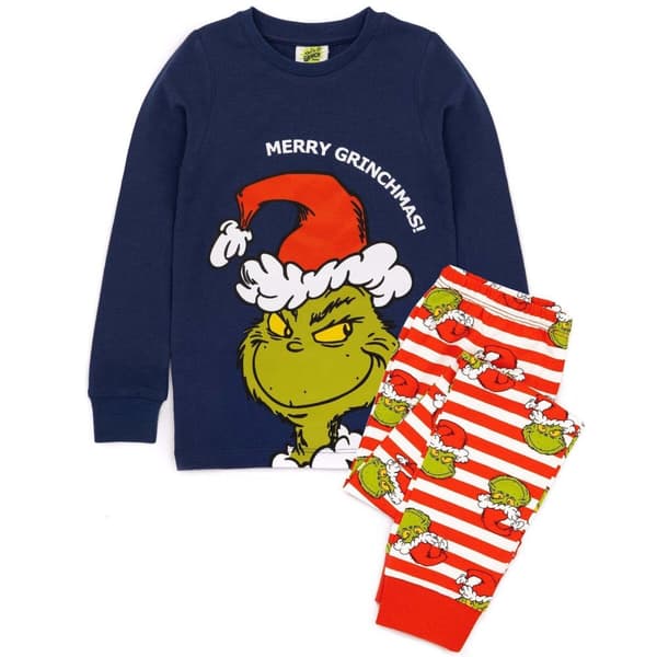 The Grinch Childrens/Kids Fitted Christmas Pyjama Set