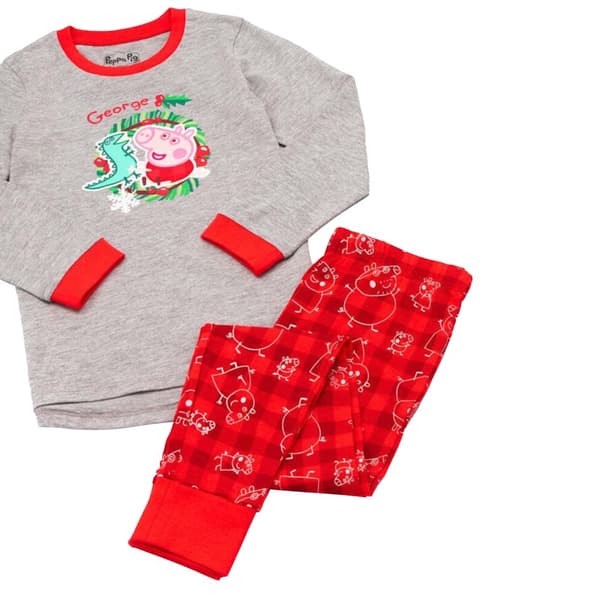 Peppa Pig Pyjamaset för pojkar George Pig Christmas