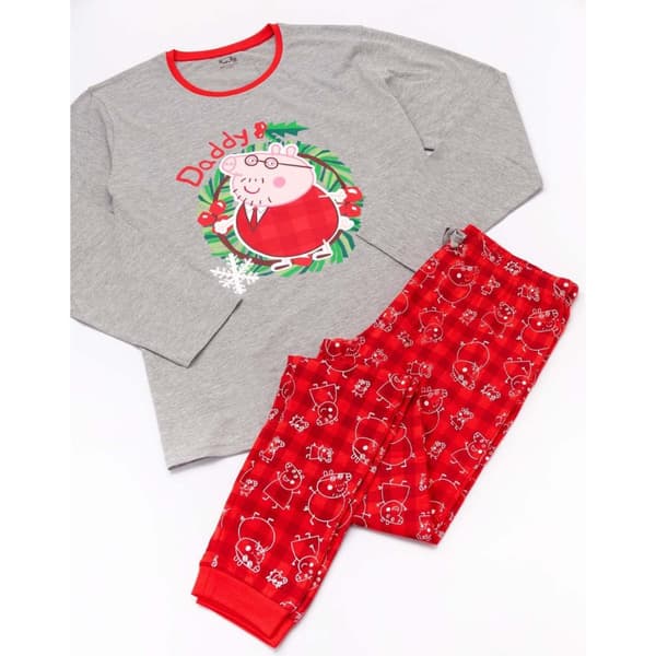 Peppa Pig Mens Daddy Pig Christmas Pyjama Set