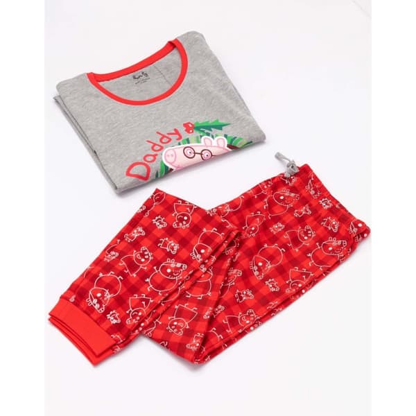Peppa Pig Mens Daddy Pig Christmas Pyjama Set